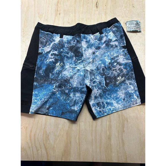 Magellan Pro Angler Fishing Men's Size 2XL Board Shorts Swim trunks Black/Blue - Picture 1 of 9